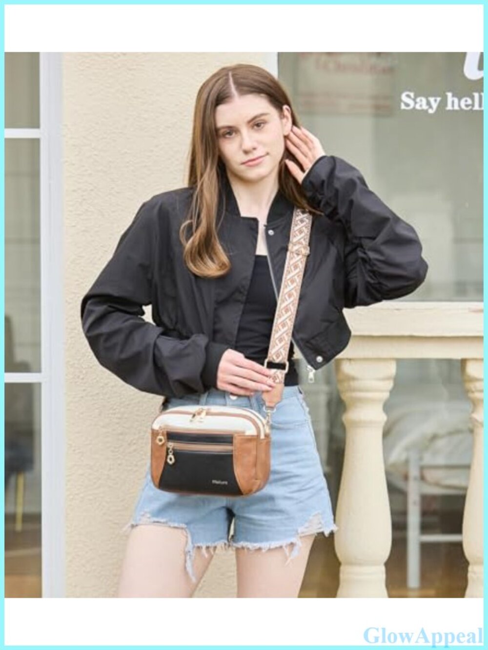 PU Leather Crossbody Bag Women Small Water Resistant Purse - Picture 4 of 6